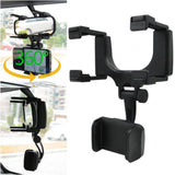 Rearview Mirror 360 Degrees Car Phone Holder